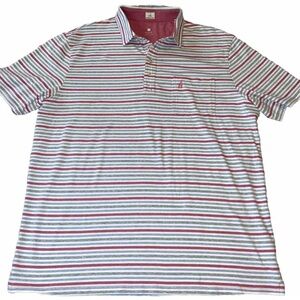 Johnnie O Pink Blue Polo Shirt XL